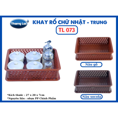 KHAY RỔ  CHỮ NHẬT -TRUNG TL 073